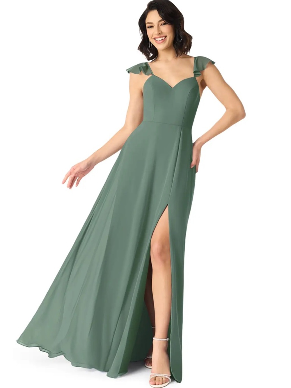 Azazie Everett Eucalyptus Dress